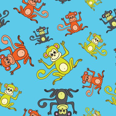 Dikişsiz desen mutlu yeni yıl maymun 2016