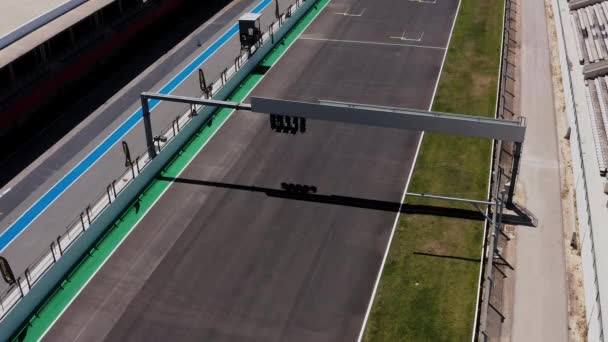 Circuito Motociclistico Una Giornata Sole Con Splendida Vista Drone Aereo — Video Stock