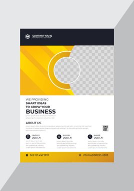 Klasik kurumsal şirket broşürü tasarım şablonu