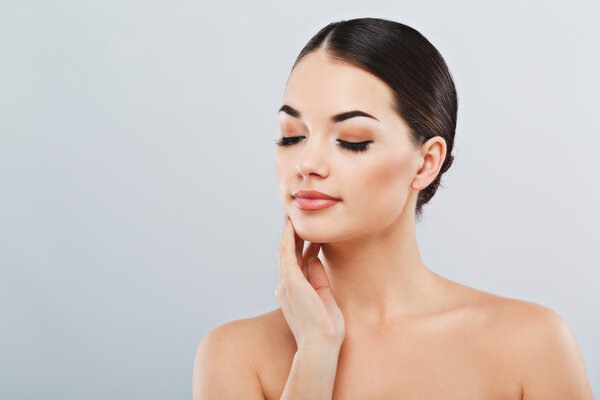 Attractive girl with dark hair