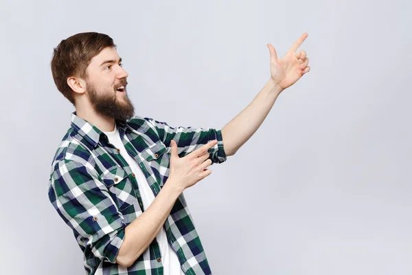 Hombre barbudo divertido — Foto de Stock