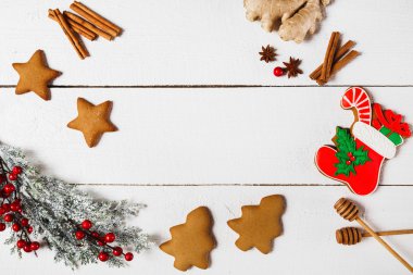Tahta masada Noel kurabiyeleri
