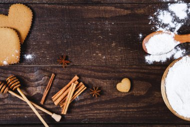 Tahta masada Noel kurabiyeleri