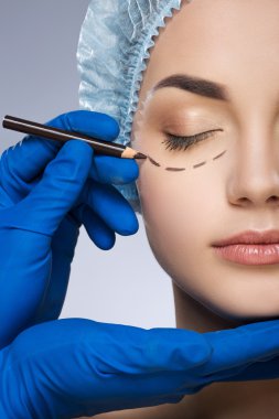 Young girl in protective cap