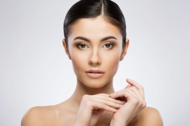 güzel makyaj ile kız