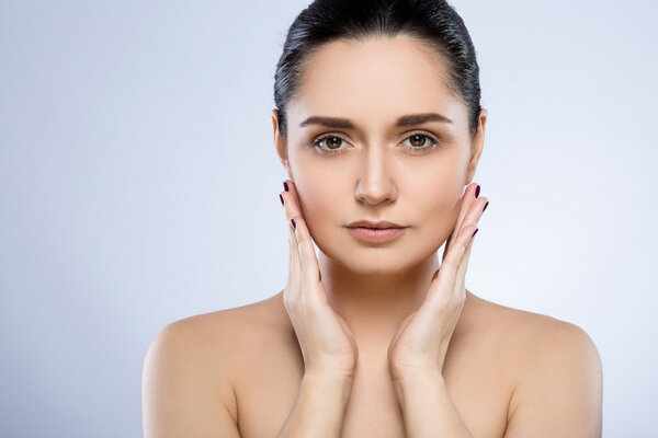 Beautiful girl with nude make up