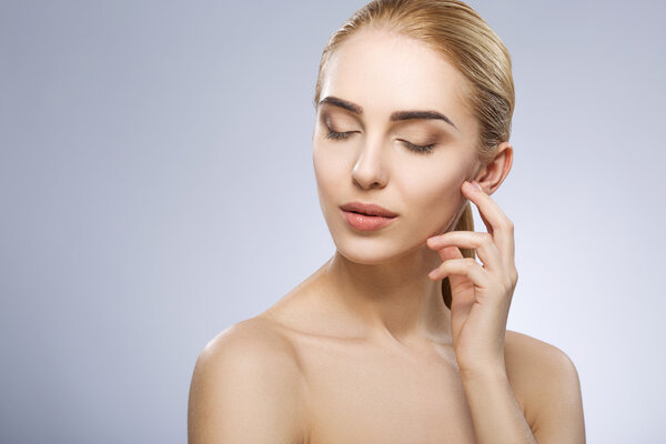 Nice blonde girl with long hair