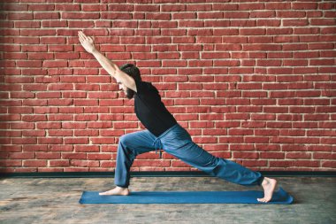 Young man practice yoga
