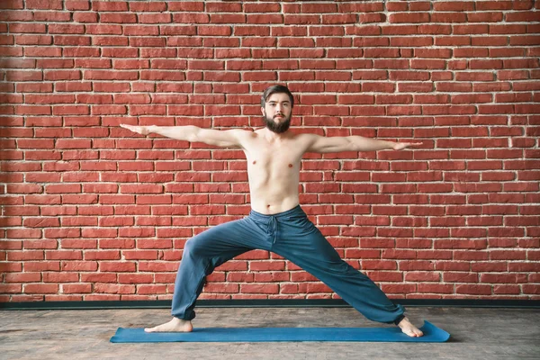 Young man practice yoga — Stock Photo, Image