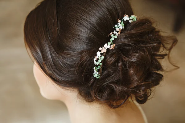 Woman with magnificent hairdo