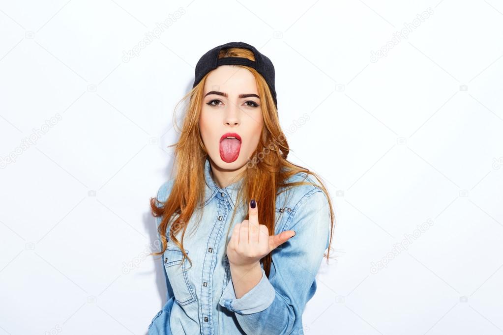 Cute Teenage Girl Posing On White Background Royalty Free Photo Stock Image By C Velesstudio 117379222
