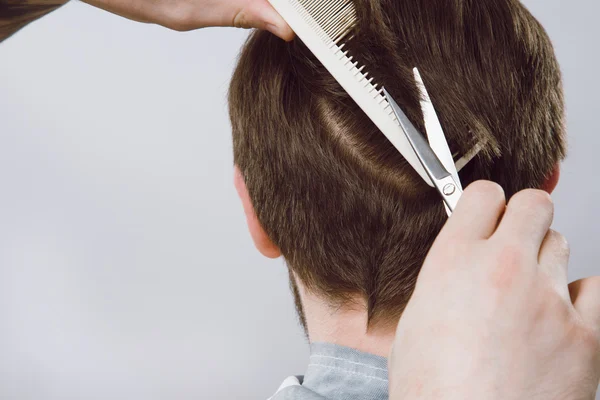 Mandlig klient på barbershop - Stock-foto