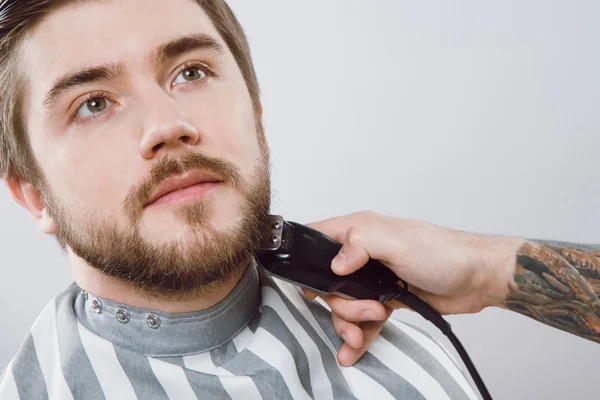 Manlig klient på barbershop — Stockfoto