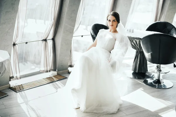 Gorgeous young brunette bride — Stock Photo, Image