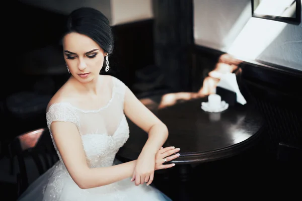 Gorgeous young brunette bride — Stock Photo, Image