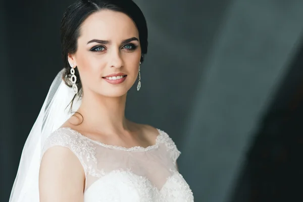 Gorgeous young brunette bride — Stock Photo, Image