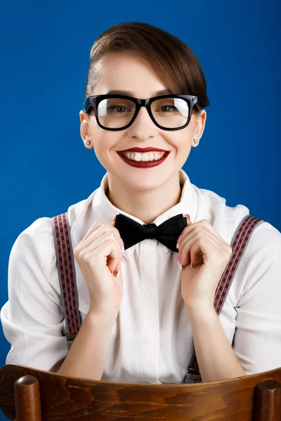 Chica con estilo en gafas —  Fotos de Stock