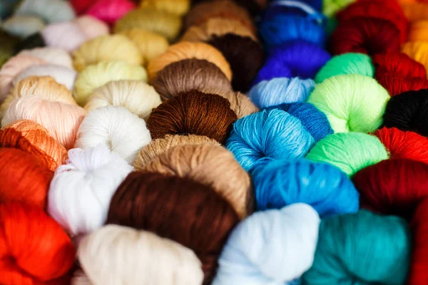 Un montón de bolas de lana — Foto de Stock
