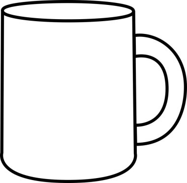  vektörde seramik çizgi kupası