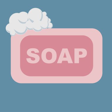  Vektör köpüklü pembe sabun