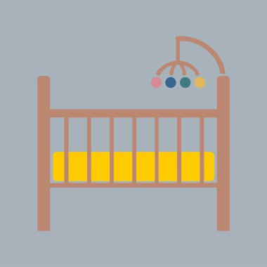  Beşik bebek yatağı rengini vektörle