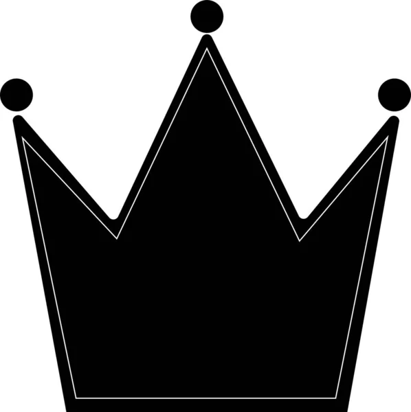 Crown Simple Vector Art Black — Stock Vector