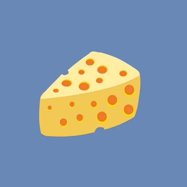 Queso Agujero Vector Color Amarillo — Vector de stock