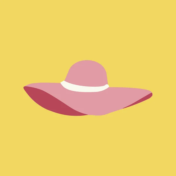 Summer Hat Light Colored Vector — Stock Vector