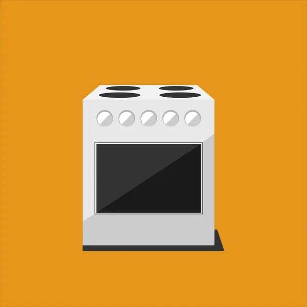 Cocina Eléctrica Para Cocina Cocinar Vector Alimentos — Vector de stock