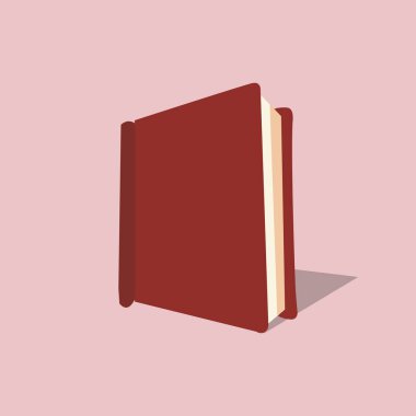  kırmızı kitap basit vektörde izole edildi
