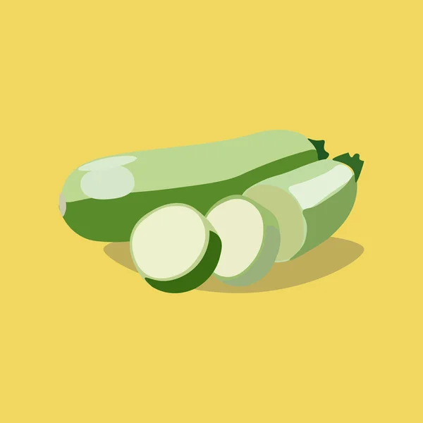 Courgettes Légumes Végétalien Aliments Frais — Image vectorielle