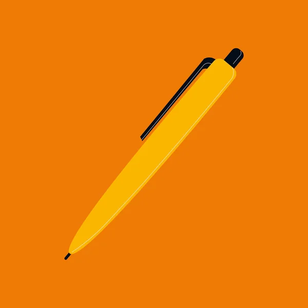 Stylo Occasionnel Travail Apprentissage Étude Étudiant Éducation École Métal Écriture — Image vectorielle