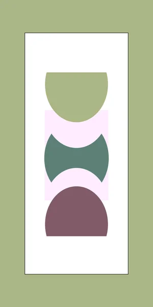 Peinture Intérieure Minimaliste Palette Pastel Pêche Terre Cuite Paysage Désertique — Image vectorielle