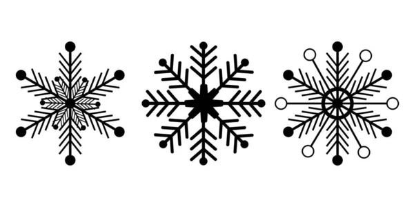 Set Snowflakes Background Vectors — Stock Vector