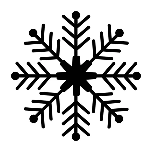 Icône flocon de neige. Thème Noël et hiver . — Image vectorielle