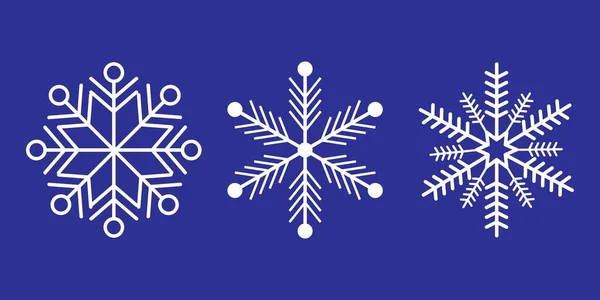 Snowflake χειμώνα σύνολο διανυσματική απεικόνιση — Διανυσματικό Αρχείο