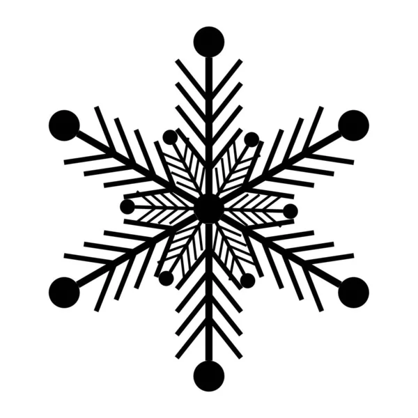 Floco de neve inverno conjunto vetor ilustração — Vetor de Stock