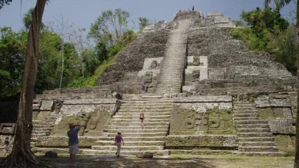 Tourists at High Temple — Stock Video