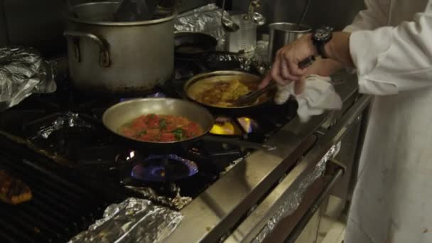 Chef cuisinier en cuisine — Video