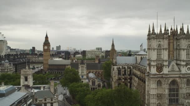 Londres com Big Ben e London Eye — Vídeo de Stock