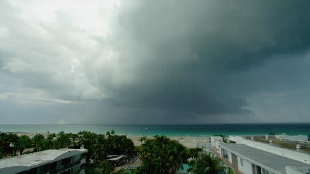 Storm approaching over sea — Stock Video