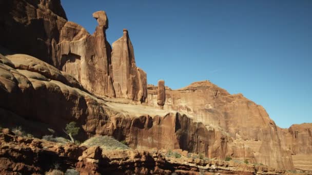 Paisagem panorâmica das formações rochosas — Vídeo de Stock