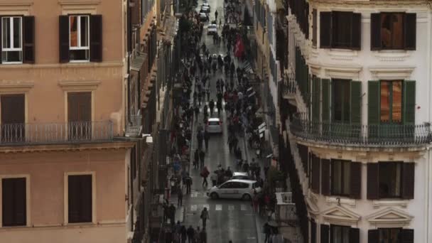 Cidade lotada rua — Vídeo de Stock