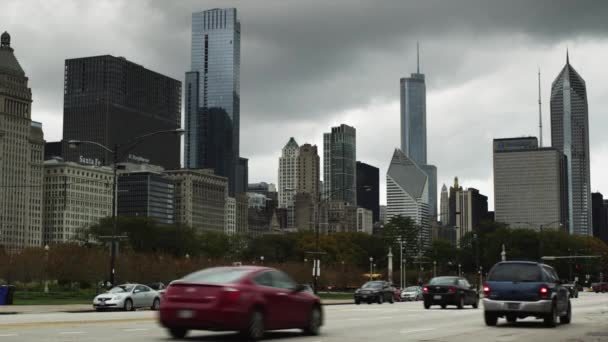 Tráfico en la carretera de Chicago — Vídeos de Stock