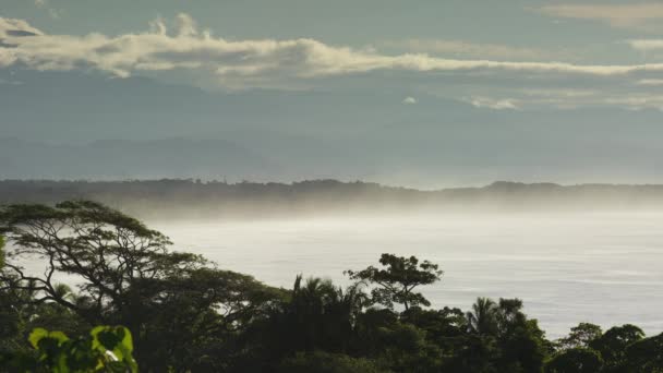 Esterillos Strand im Nebel — Stockvideo