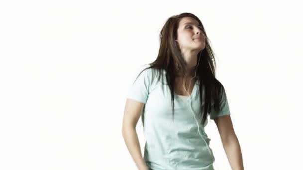 Jonge vrouw dansen — Stockvideo
