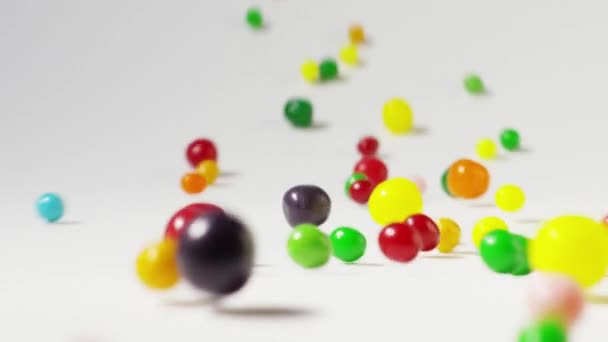 Postupné barevné jellybeans — Stock video