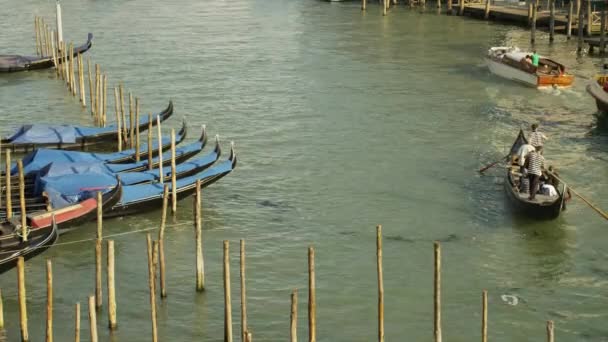 Tráfico de barcos en el Gran Canal — Vídeo de stock