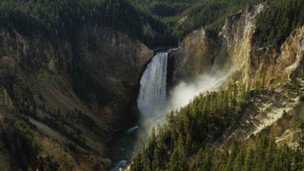 Vackert vattenfall i skogen — Stockvideo