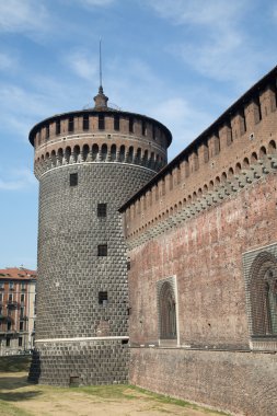 Milano Merkezi güzel Sforzesco Castle